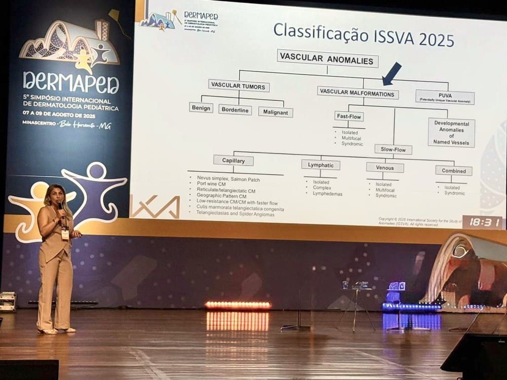 Apresentação da Classificação ISSVA 2025 das anomalias vasculares durante o DERMAPED